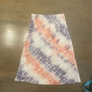 Tie Dye midi slip skirt